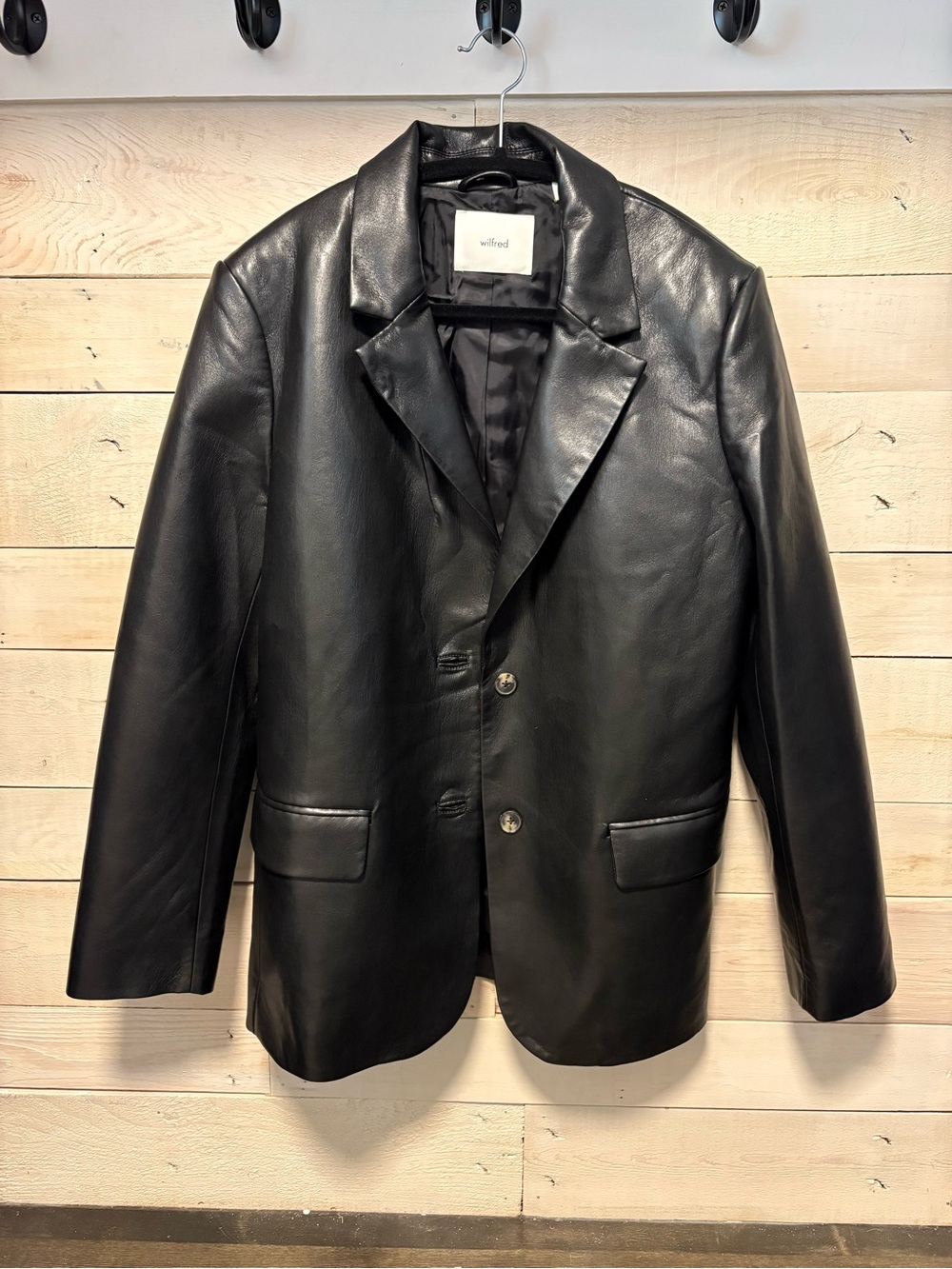 Wilfred Black Leather Jacket